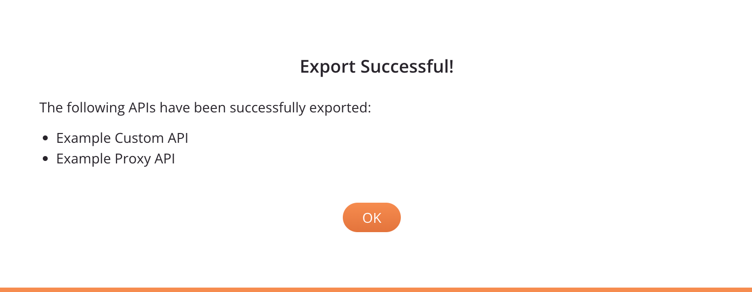 group export successful