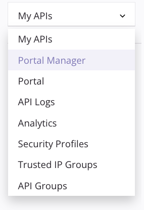 menu portal manager