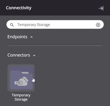 connectors temporary storage