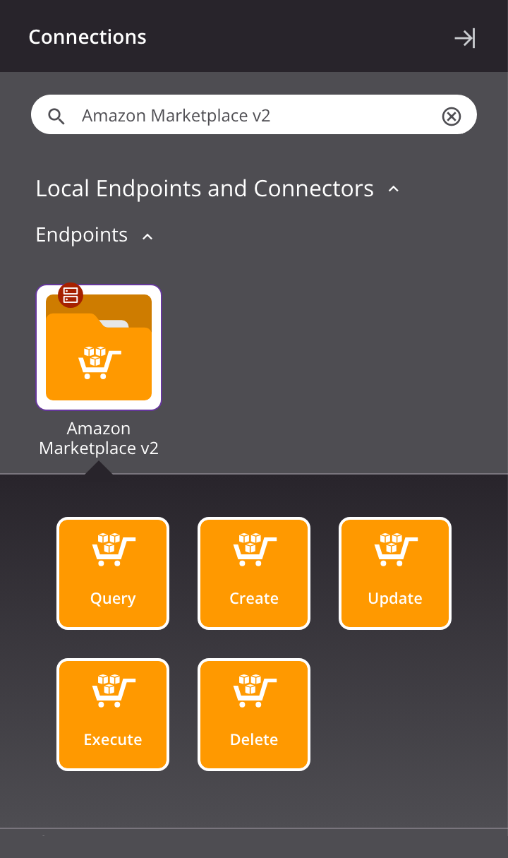 Tipos de atividades do Amazon Marketplace v2