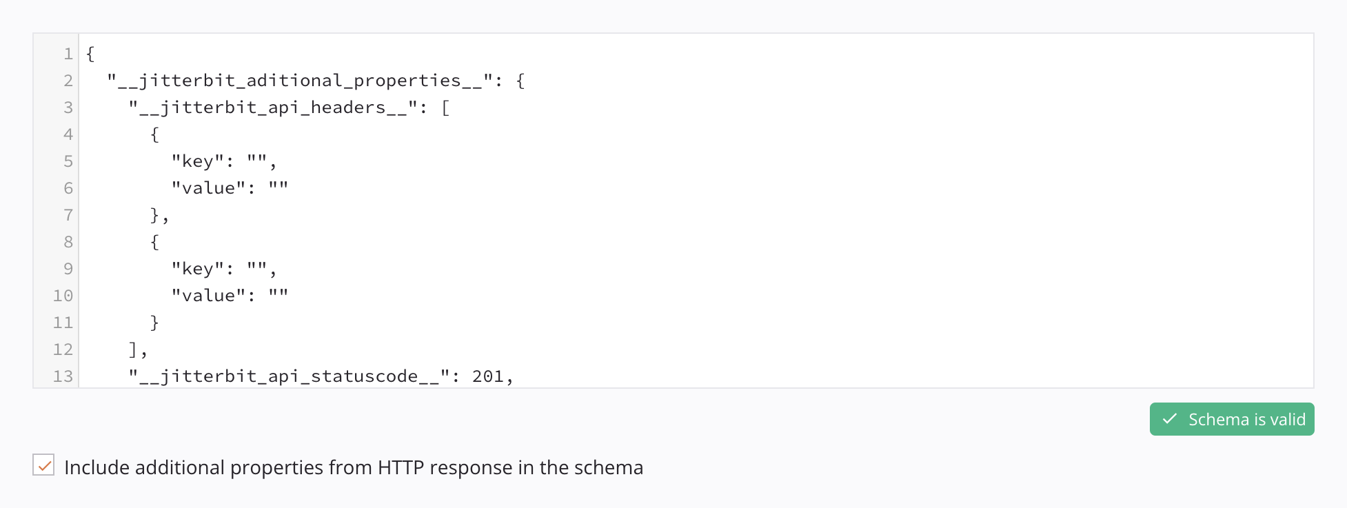 HTTP v2 Additional Properties in Response Schema