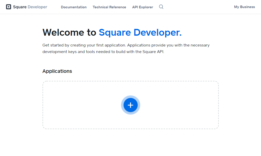 Square new application 