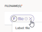 file share write filename pill remove