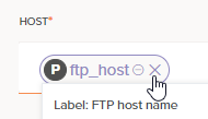 ftp connection host pill remove
