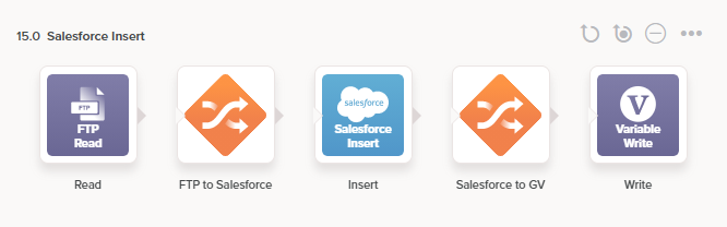 operación de inserción de Salesforce