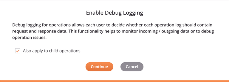 enable debug logging
