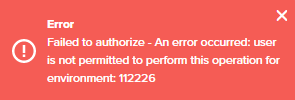 error failed to authorize