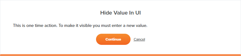 ocultar valor na interface do usuário