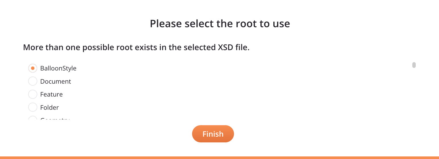 please select the root to use
