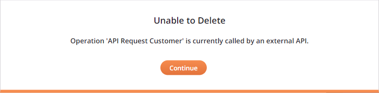 unable to delete