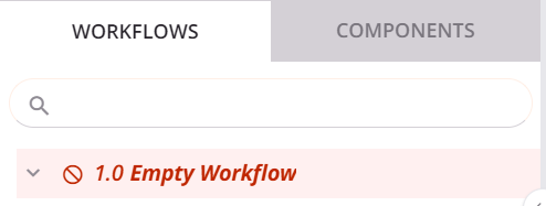 invalid workflow empty