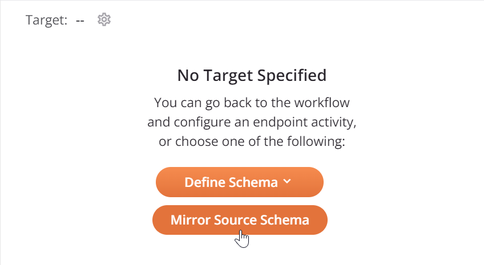 no target schema mirror source schema