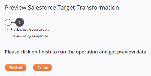 configurar datos de origen destino de Salesforce
