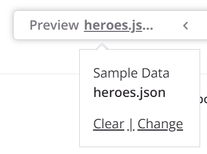 preview button sample data