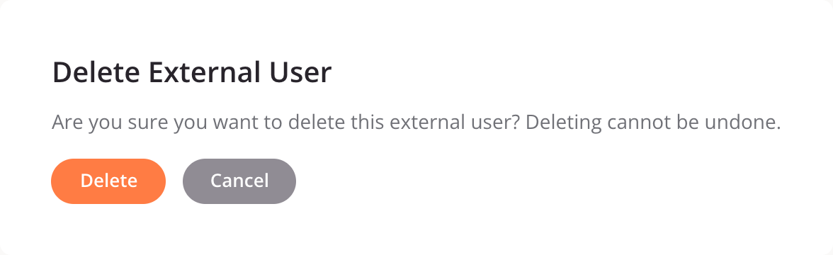Delete external user