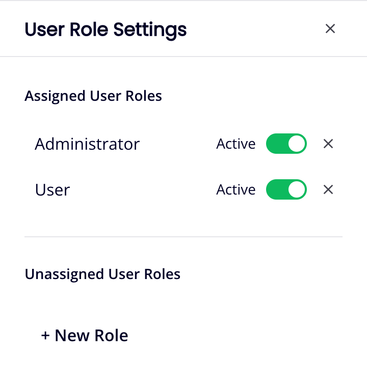 Role settings