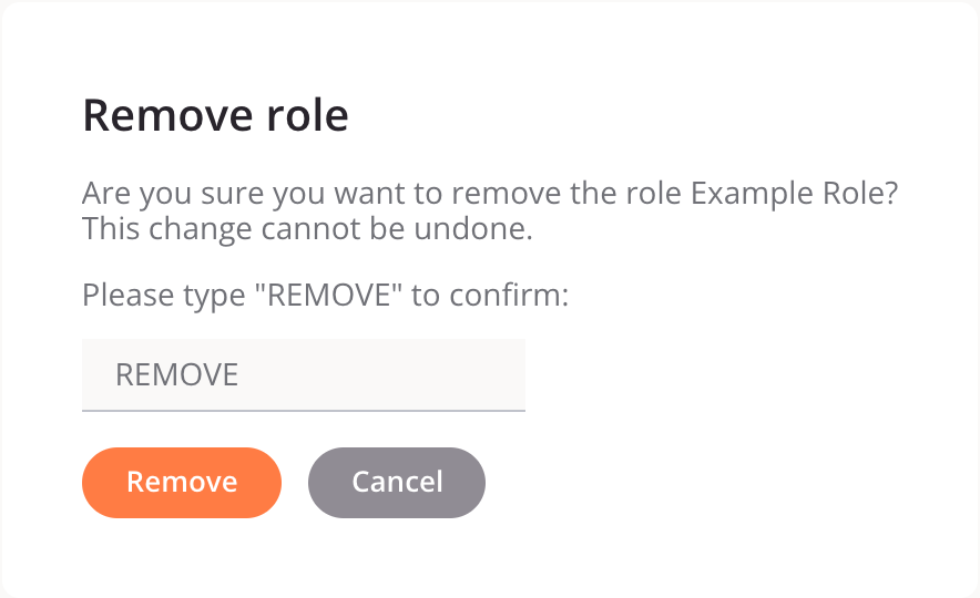 Remove role